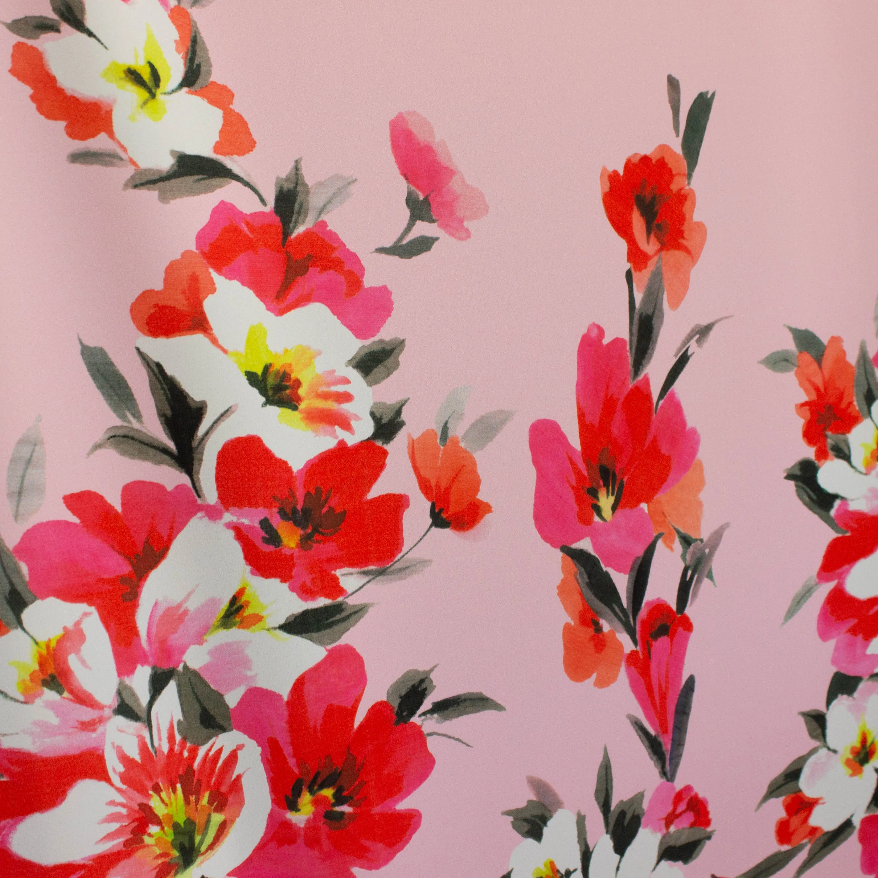 Paneel Lorré roos met rood witte bloemen